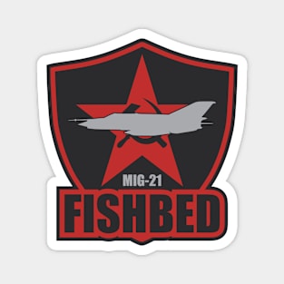 Mig-21 Fishbed (Front & Back logo) Magnet