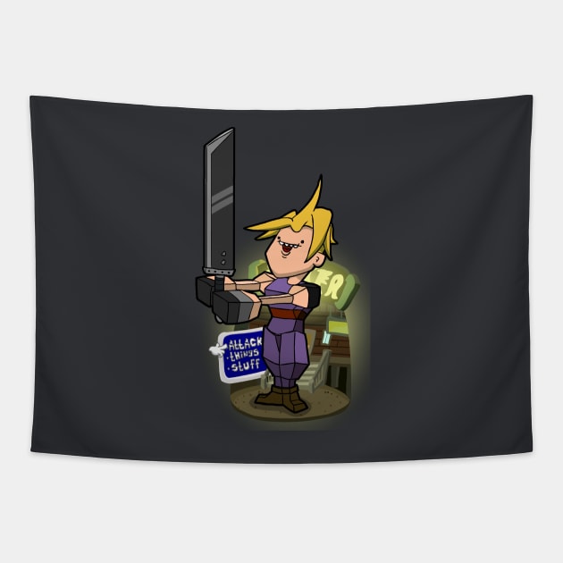 Low poly hero Tapestry by Aniforce