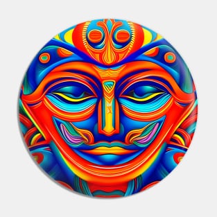 New World Gods (4) - Mesoamerican Inspired Psychedelic Art Pin