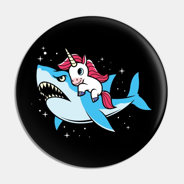 Unicorn Riding Shark Pin by Aratack Kinder