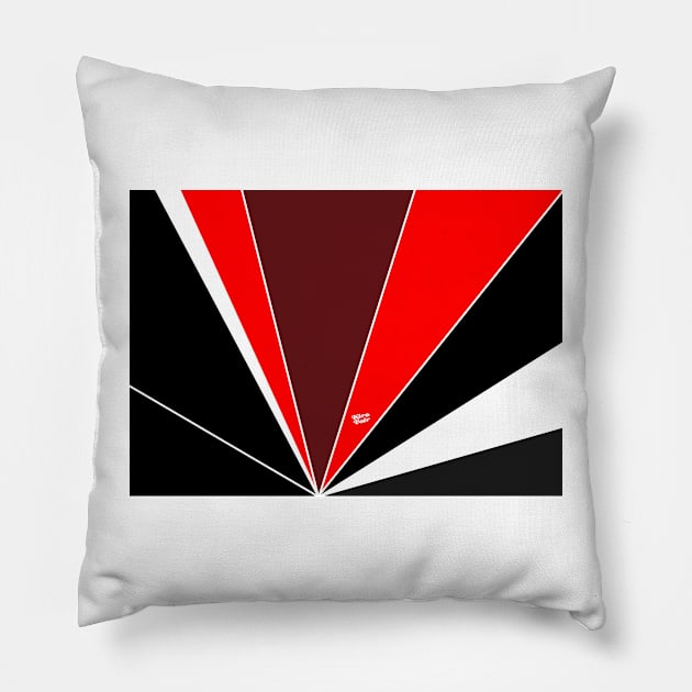 Red Art Deco Abstract #minimal #christmas #design #kirovair #decor #buyart Pillow by Kirovair