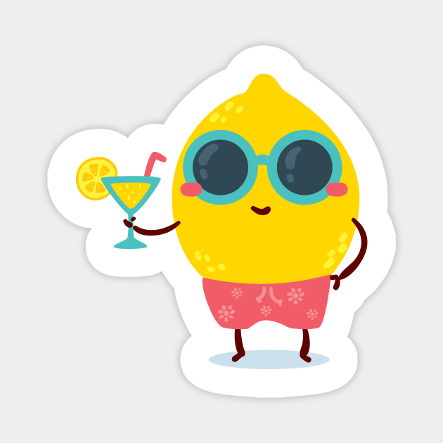 Cute Kawaii Fruit Summer Design - Summer Clothing - Magnet | TeePublic