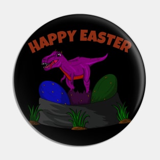 Happy Easter Wished Cute Dinosaur Pin