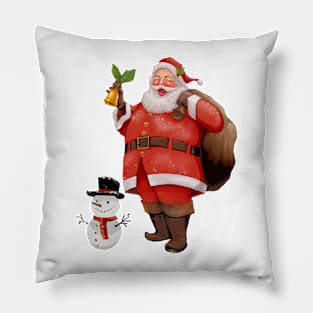 santa claus snowman Pillow