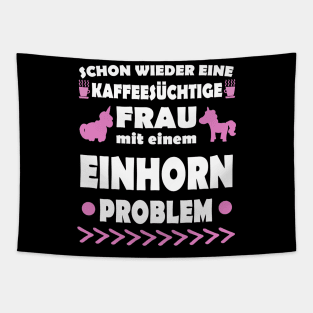 Einhorn Kaffee Frau Einhornlady Geschenk Tapestry