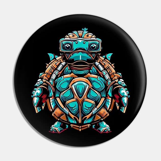 Techno-Turtle: Shell of Innovation Pin by Edictive Press