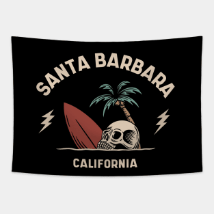 Vintage Surfing Santa Barbara, California Tapestry