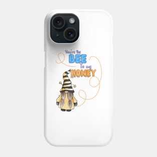 Bee to my honey gnome, spring gnome, bee pun, Phone Case