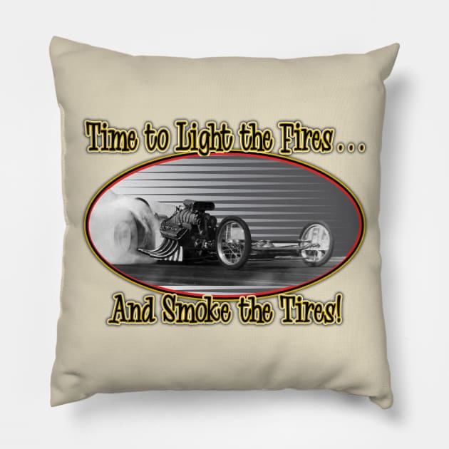 Smoke the tires Pillow by Artslave Custom Car Art