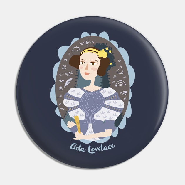 Women of Science: Ada Lovelace Pin by Plan8