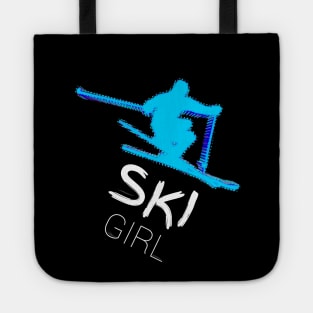 Ski Girl - Alpine Ski - 2022 Olympic Winter Sports Lover -  Snowboarding - Graphic Typography Saying Tote