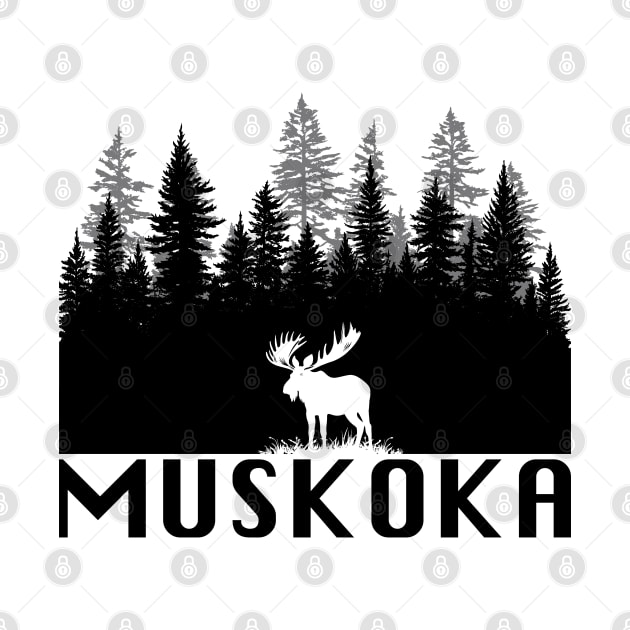 Muskoka and Moose (Black Lettering) by VelvetRoom