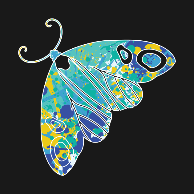 Cool butterfly colored t-shirt by thefriendlyone