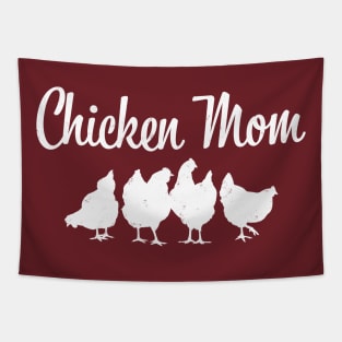 Chicken Mom Hen Silhouettes for Poultry Lovers Tapestry