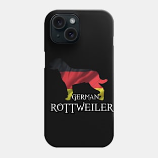 German Rottweiler - Silhouette German flag Phone Case