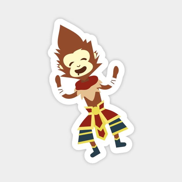 Sleeping Wukong Magnet by Johnitees