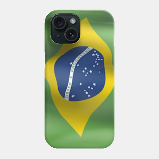 Brazil Flag Phone Case by Polahcrea