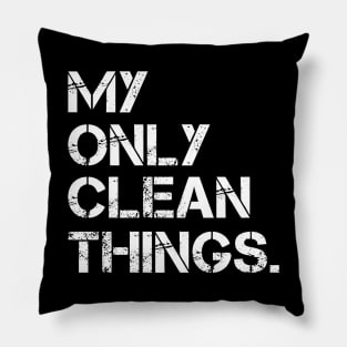 My Only Clean Things Pillow