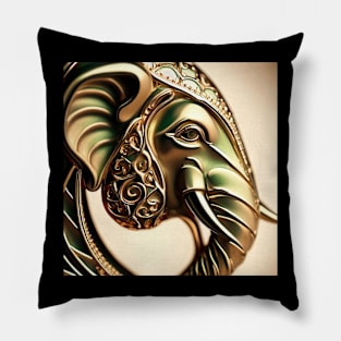 Golden Elephant . Pillow