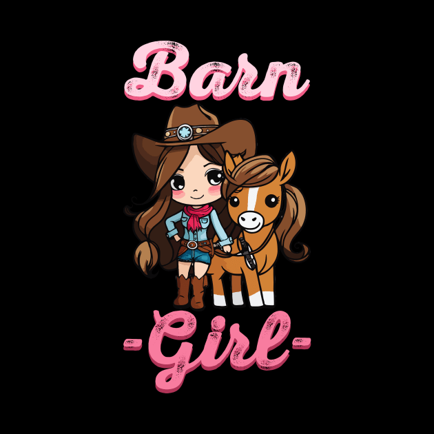 Barn Girl I Equestrian Pony Horse Fan by biNutz