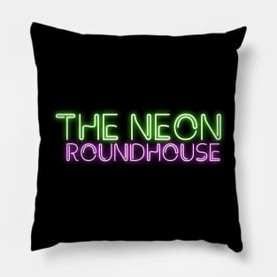 Neon Roundhouse [Text] Pillow