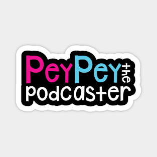 Podcast Logo White Magnet