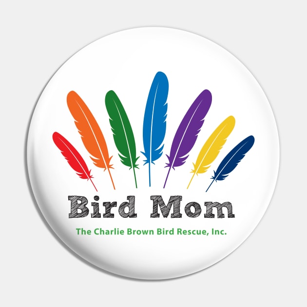 CB bird mom - black type Pin by Just Winging It Designs