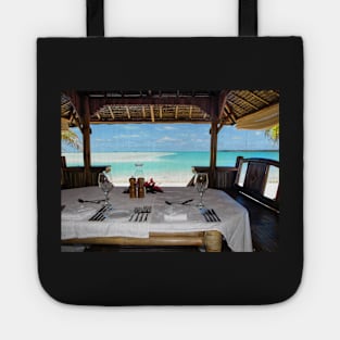 seaside dining Tote