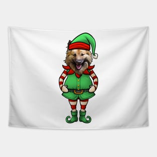 Icelandic Sheepdog Christmas Elf Tapestry