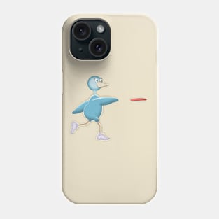 Disc Golfing Blue Bird Phone Case