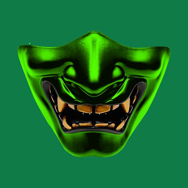 Demon Mask - Green by BigOrangeShirtShop