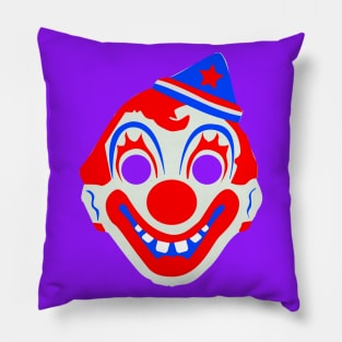 Vintage Halloween Clown Mask Pillow