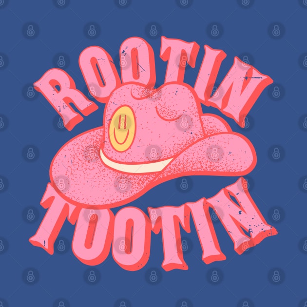 Rootin Tootin | Cowboy Hat Pink Cowgirl Hat Smiley Face Cheer Saying Quote by anycolordesigns