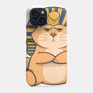 A british short hair golden cat with pharaoh accessories Phone Case