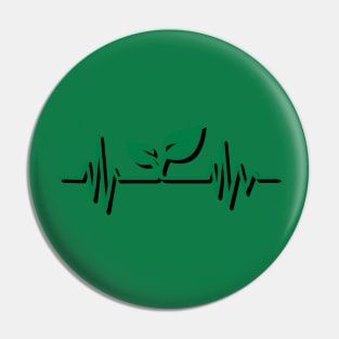 funny cool heartbeat frequency wave vegan gift Pin