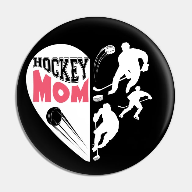 Womens Mens Love Playing Hockey Gift for hockey mom dad best hockey player Pin by BoogieCreates