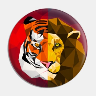 Tiger & Lion Pin