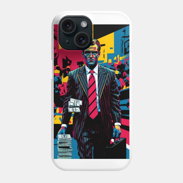 Retro Banker pop art Phone Case by Spaceboyishere