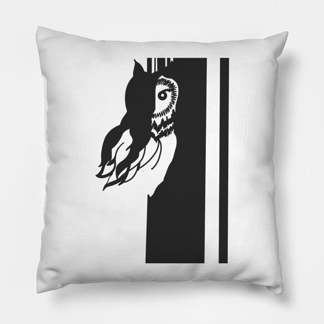 Owl watching Pillow by Clarmeleon