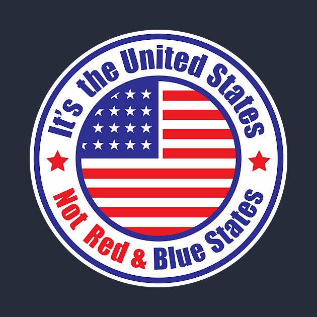 its the united states not red and blue by Amrshop87