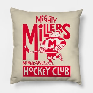 Classic Minneapolis Mighty Millers Hockey Pillow