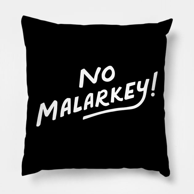 no malarkey biden 2024 Pillow by Pharmacy Tech Gifts