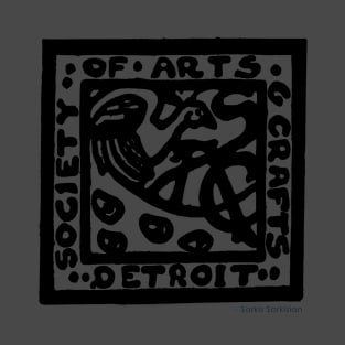 Detroit Society of Arts and Crafts Logo - Black T-Shirt