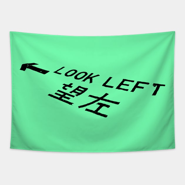 Look Left Tapestry by badlydrawnbabe