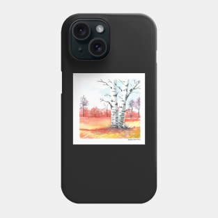 Autumn Birch Trees Phone Case