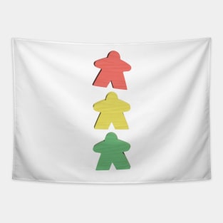 Meeple 3D Wood Game Piece Traffic Signal Light Tapestry