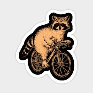 Cycling Cute Racoon Magnet