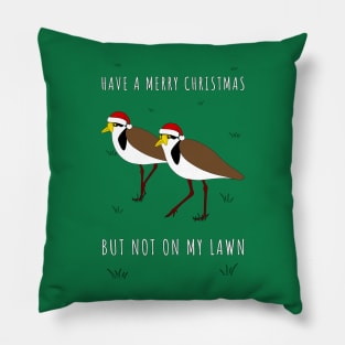 Masked Lapwing Plover Christmas Pillow