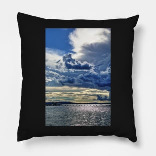 Lake Constance upcoming thunder storm Pillow