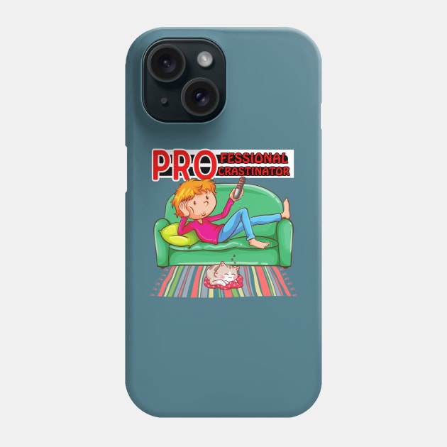 Professional Procrastinator child not ready to go back to school Phone Case by Shean Fritts 